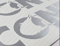 Contender Boat Logo Silver Decals Set of 2 x 26"